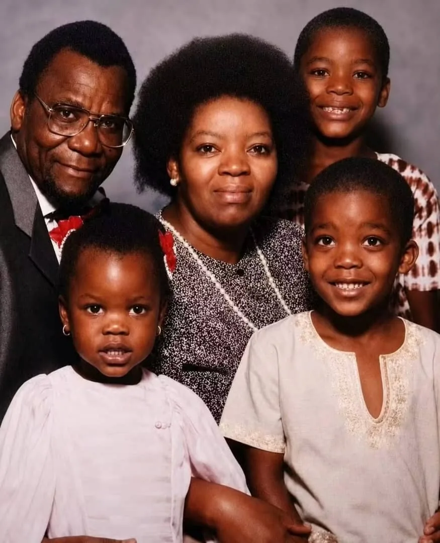 An archival family portrait of Professor Sheila Tlou.